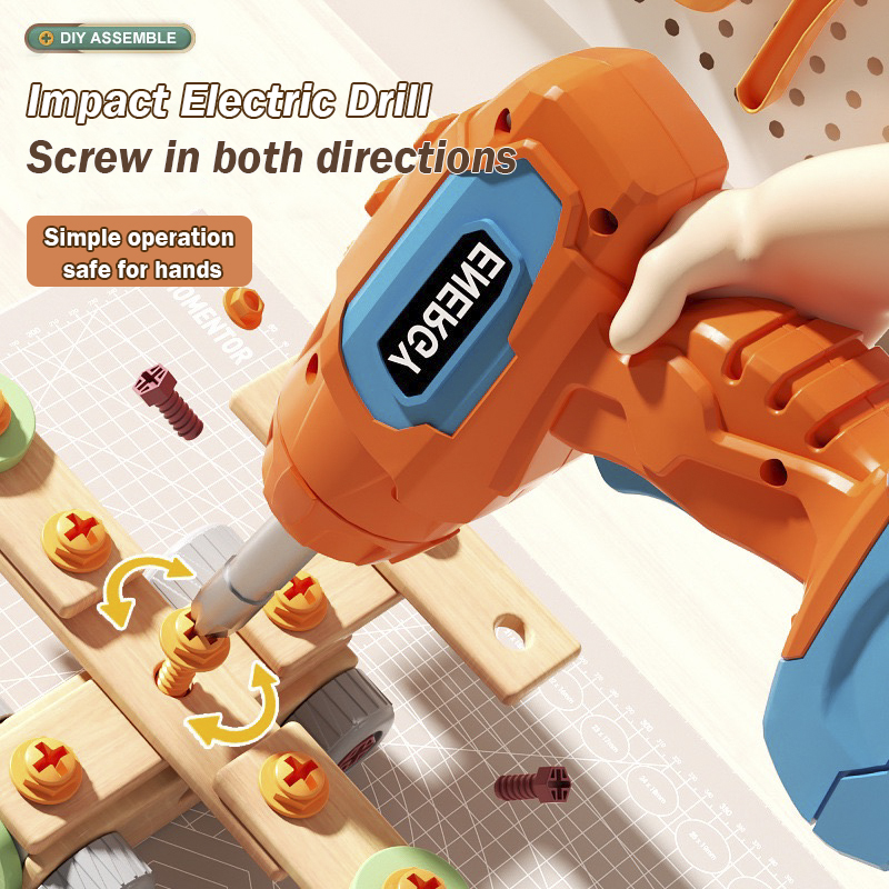 Children's Puzzle Disassembly and Assembly Maintenance Toolbox (Screwing Toy)