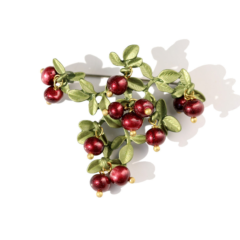 Pastoral style Cranberry Brooch AL24112007