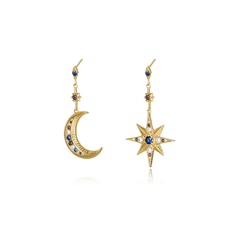 Asymmetric Sun and Moon Eternal Earrings AL24112207
