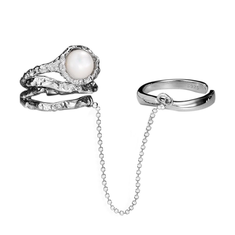 Light Luxury Irregular Texture Double Ring AL24111504