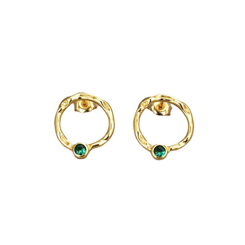 European style green zircon earrings NN24112937