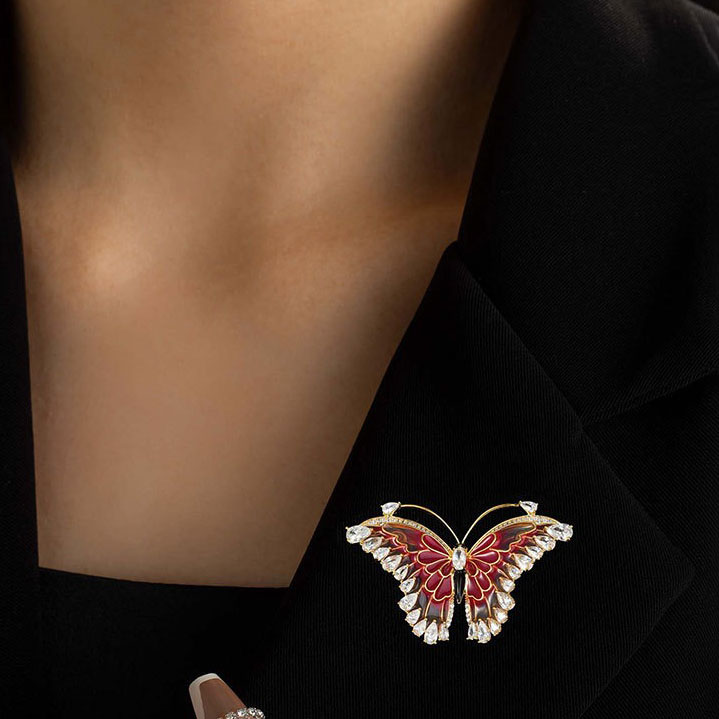 Gradient Butterfly Brooch