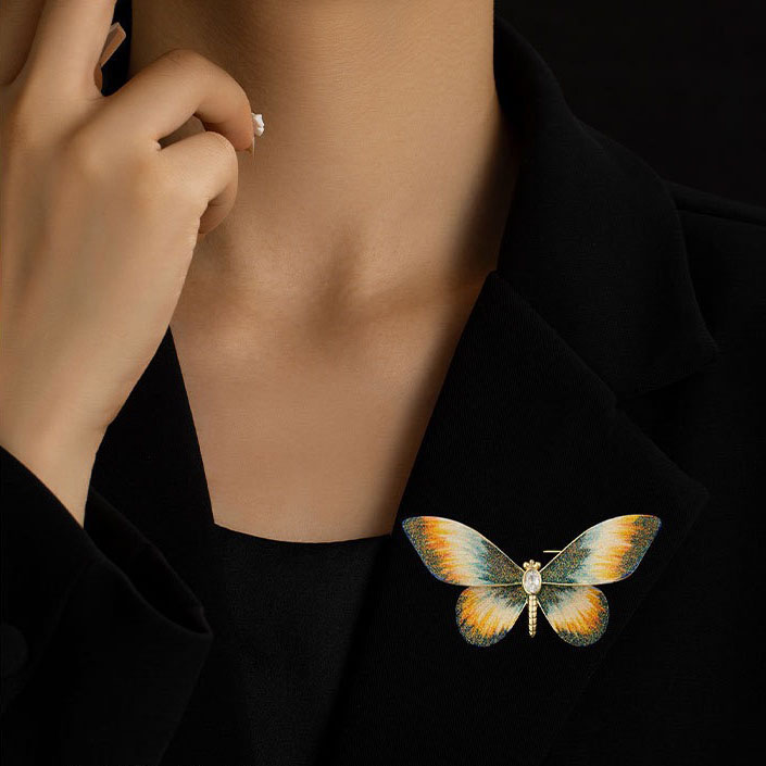 Forest Summer Butterfly Brooch